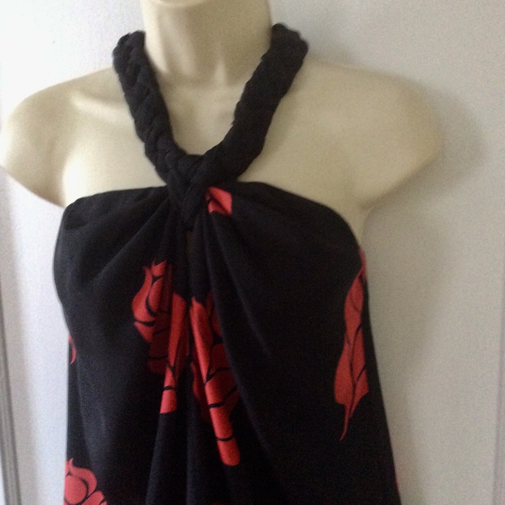 NWT Black/Red Floral Silk TEMPERLEY London Dress